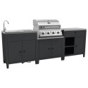 IQBBQINTKIT Boss Grill Texas All Star Outdoor Kitchen Modular - 4 Burner Gas BBQ Grill - Stainless Steel