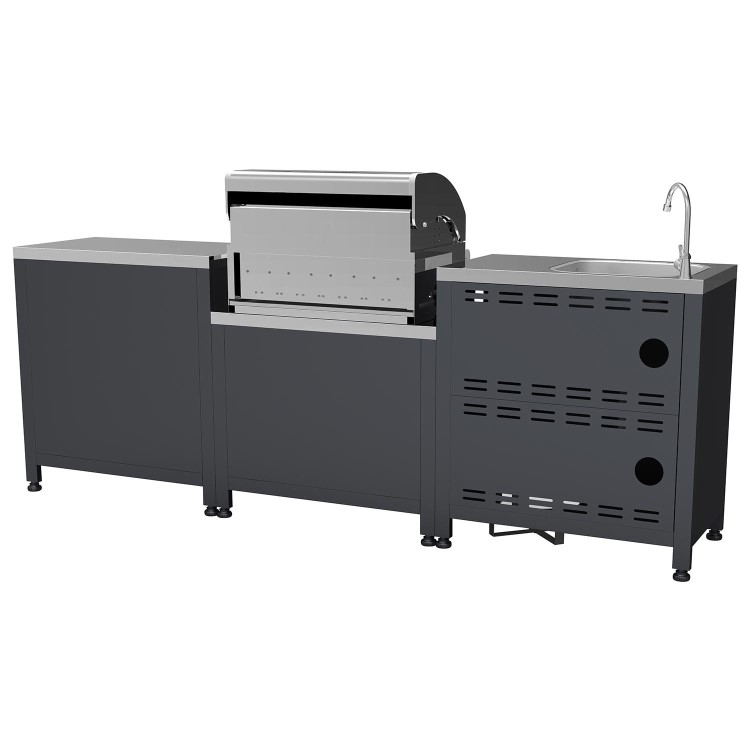 Boss Grill Texas All Star Outdoor Kitchen Modular - 4 Burner Gas BBQ Grill - Stainless Steel