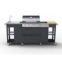 GRADE A1 - The Texas Outdoor 4 Burner BBQ Kitchen - Includes BBQ Cover and Utensils Set