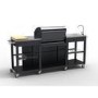 GRADE A1 - The Texas Outdoor 4 Burner BBQ Kitchen - Includes BBQ Cover and Utensils Set