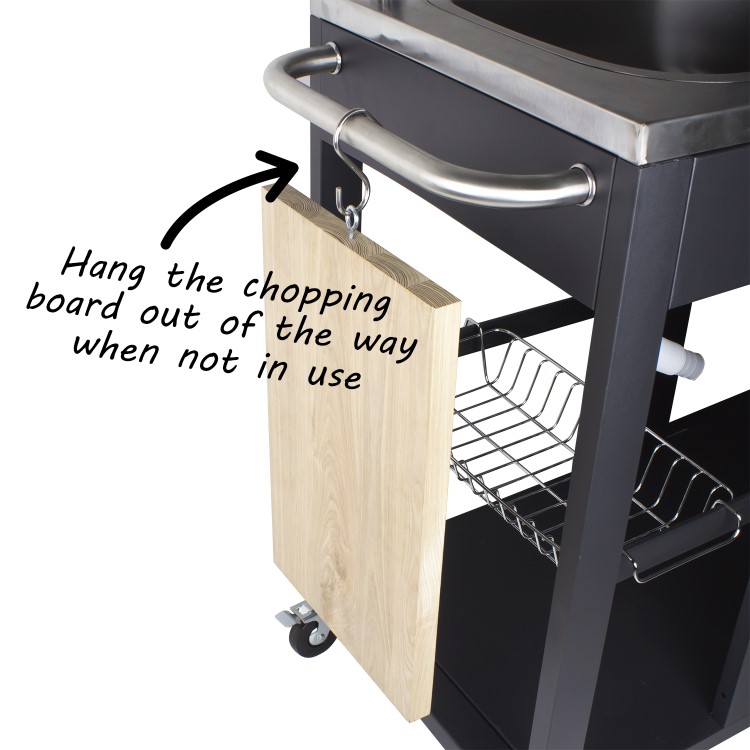 GRADE A1 - The Texas Outdoor 4 Burner BBQ Kitchen - Includes BBQ Cover and Utensils Set