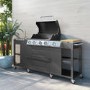 GRADE A1 - The Texas Outdoor 4 Burner BBQ Kitchen - Includes BBQ Cover and Utensils Set