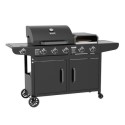 IQBBQMULTI Boss Grill Forno 3-in-1 3 Burner Gas BBQ with Pizza Oven - Black