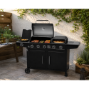 IQBBQMULTI Boss Grill Forno 3-in-1 3 Burner Gas BBQ with Pizza Oven - Black