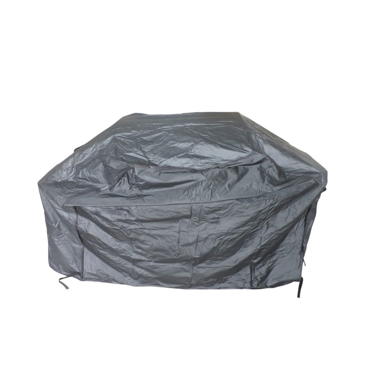 GRADE A3 - Heavy cosmetic damage - iQ 3 Burner Gas BBQ with Side Burner. Free Accessory Pack Includes BBQ Cover and Utensil Set