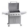 Refurbished Boss Grill Georgia Classic 4 Burner Gas BBQ Grill with Side Burner Silver