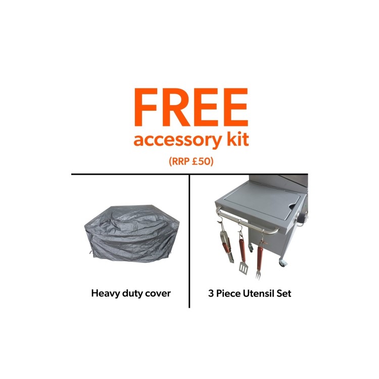 GRADE A2 - The West Virginia Classic 4 + 1 Burner Gas BBQ in Silver 