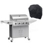 Refurbished Boss Grill Georgia Classic 4 Burner Gas BBQ Grill with Side Burner Silver