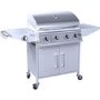 GRADE A1 - iQ 4 Burner Gas BBQ with Side Burner. Free Accessory Pack Includes BBQ Cover and Utensil Set