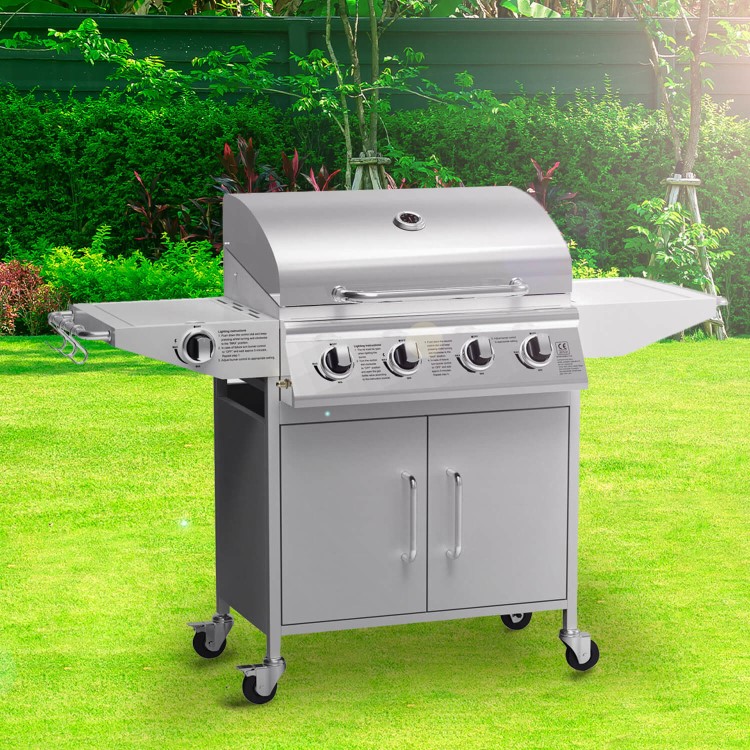 Refurbished electriQ Georgia Classic 4 Burner Gas BBQ with Side Burner