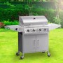 Refurbished electriQ Georgia Classic 4 Burner Gas BBQ with Side Burner