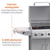 GRADE A2 - The Georgia Classic - 4 Burner Gas BBQ with Side Burner in Silver. 