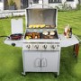 GRADE A2 - The West Virginia Classic 4 + 1 Burner Gas BBQ in Silver 