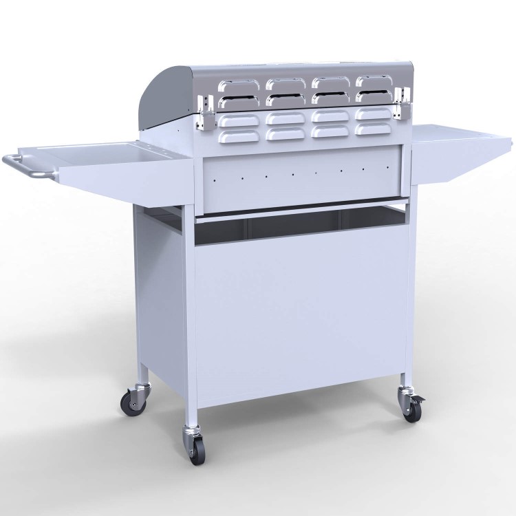 GRADE A3 - iQ 4 Burner Gas BBQ with Side Burner. Free Accessory Pack Includes BBQ Cover and Utensil Set