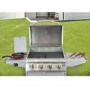 GRADE A1 - iQ 4 Burner Gas BBQ with Side Burner. Free Accessory Pack Includes BBQ Cover and Utensil Set