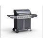 GRADE A3 - The Carolina Premium 6 Burner Black Gas BBQ with Side Burner - Includes BBQ Cover and Utensil Set