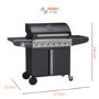 Refurbished Boss Grill Kentucky Premium 6 Burner Gas + 1 Side Burner BBQ in Black