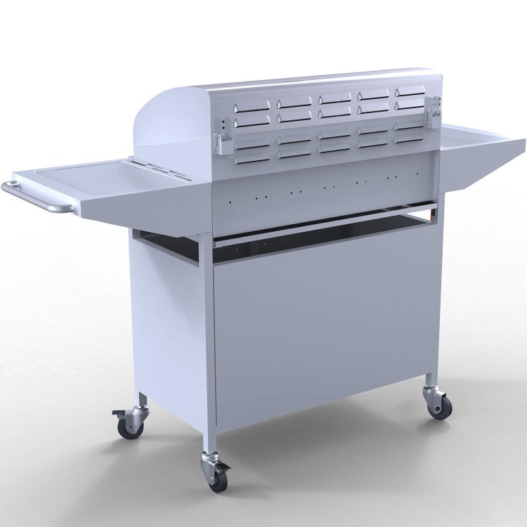 GRADE A3 - Missing Parts - iQ 6 Burner Gas BBQ with Side Burner. Free Accessory Pack Includes BBQ Cover and Utensil Set