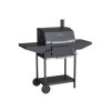 Refurbished electriQ Charcoal American Grill BBQ with Chimney Smoker Function and Free Accessory Pack Includes BBQ Cover and Utensil Set
