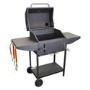 GRADE A1 - iQ Charcoal American Grill BBQ with Chimney Smoker Function Free Accessory Pack Includes BBQ Cover Utensil Set and Charcoal Starter
