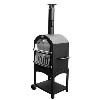 GRADE A1 - iQ Wood Charcoal Pizza Oven Smoker and BBQ Free Accessory Pack Includes BBQ Cover and Utensil Set