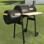 GRADE A1 - Charcoal Smoker BBQ Grill Barrel - Includes BBQ Cover and Utensil Set