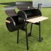 GRADE A1 - Charcoal Smoker BBQ Grill Barrel - Includes BBQ Cover and Utensil Set