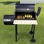 GRADE A1 - Charcoal Smoker BBQ Grill Barrel - Includes BBQ Cover and Utensil Set