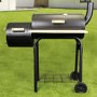 GRADE A1 - Charcoal Smoker BBQ Grill Barrel - Includes BBQ Cover and Utensil Set