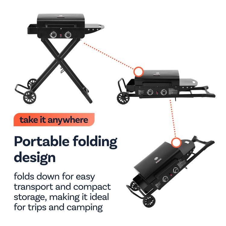Boss Grill 2 Burner Gas Portable BBQ