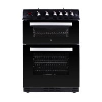 iQ 60cm Gas Cooker with Double Oven in Black 