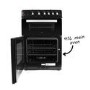 iQ 60cm Gas Cooker with Double Oven in Black 