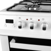 electriQ 60cm Double Oven Dual Fuel Cooker - White