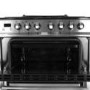 GRADE A2 - electriQ 60cm Dual Fuel Cooker with Double Oven - Stainless Steel