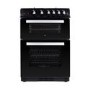 GRADE A2 - electriQ 60cm Dual Fuel Cooker with Double Oven - Black