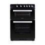 electriQ 60cm Double Oven Dual Fuel Cooker - Black