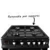 GRADE A1 - electriQ 60cm Dual Fuel Cooker with Double Oven - Black