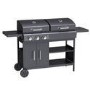 Refurbished Boss Grill Georgia Dual Fuel - 3 Burner Gas & Charcoal BBQ Grill - Black