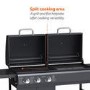 Boss Grill Georgia Dual Fuel - 3 Burner Gas & Charcoal BBQ Grill - Black