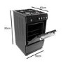 GRADE A1 - iQ 50cm Gas Cooker with Single Oven in Black