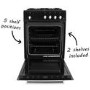 GRADE A1 - iQ 50cm Gas Cooker with Single Oven in Black