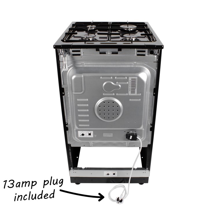 GRADE A1 - iQ 50cm Gas Cooker with Single Oven in Black