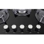 GRADE A1 - iQ 70cm Black Glass on Gas 5 Burner Hob