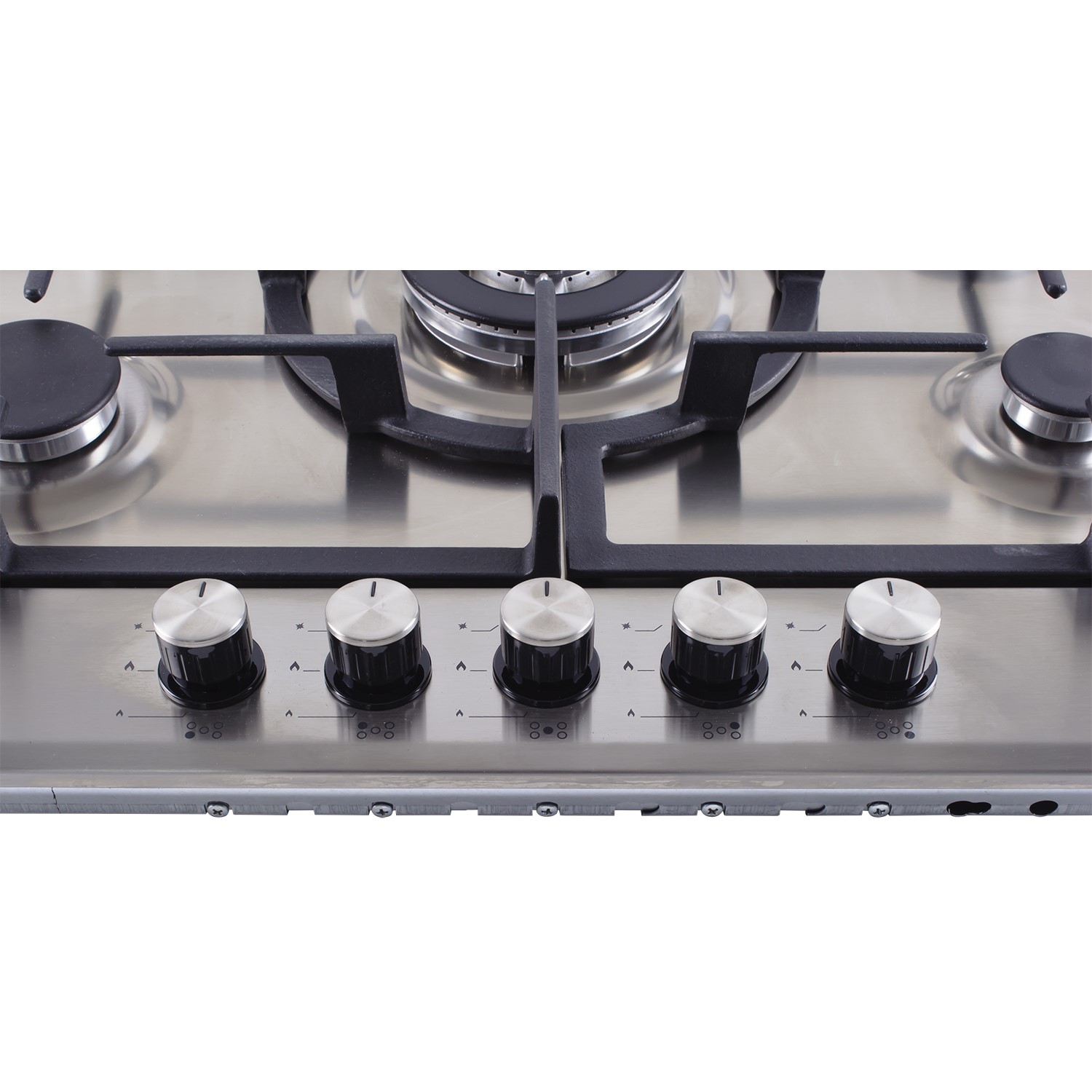 electriQ 70cm 5 Burner Gas Hob in Stainless Steel IQGH70STEEL