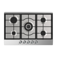 GRADE A1 - iQ 75cm Stainless Steel 5 Burner Gas Hob
