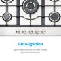 Refurbished electriQ EQGH755SS 75cm 5 Burner Gas Hob