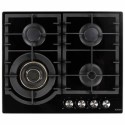 A1/EQGH604VOL Refurbished electriQ EQGH604VOL 60cm Gas Volcano Hob Stainless Steel