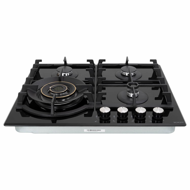 Refurbished electriQ EQGH604VOL 60cm Gas Volcano Hob Stainless Steel