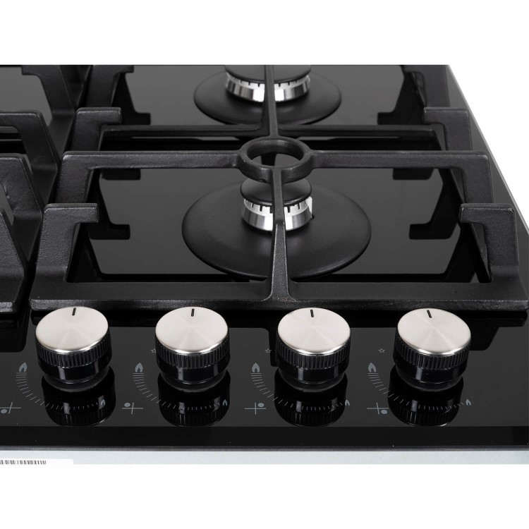 Refurbished electriQ EQGH604VOL 60cm Gas Volcano Hob Stainless Steel