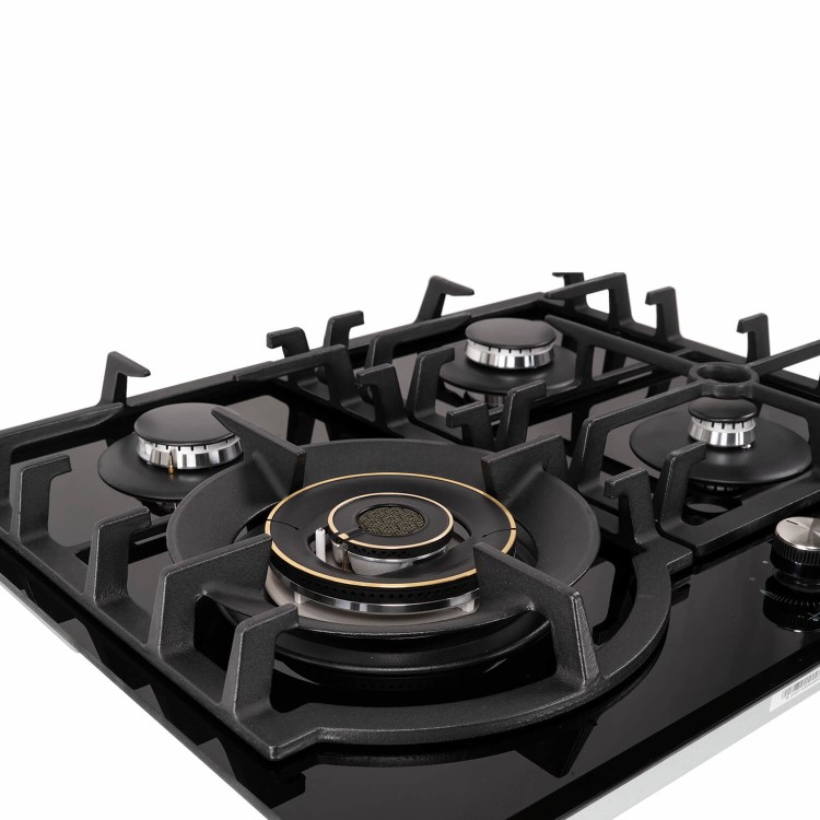 Refurbished electriQ EQGH604VOL 60cm Gas Volcano Hob Stainless Steel